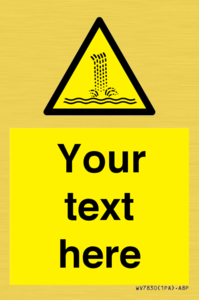 Custom warning artificial waterfall